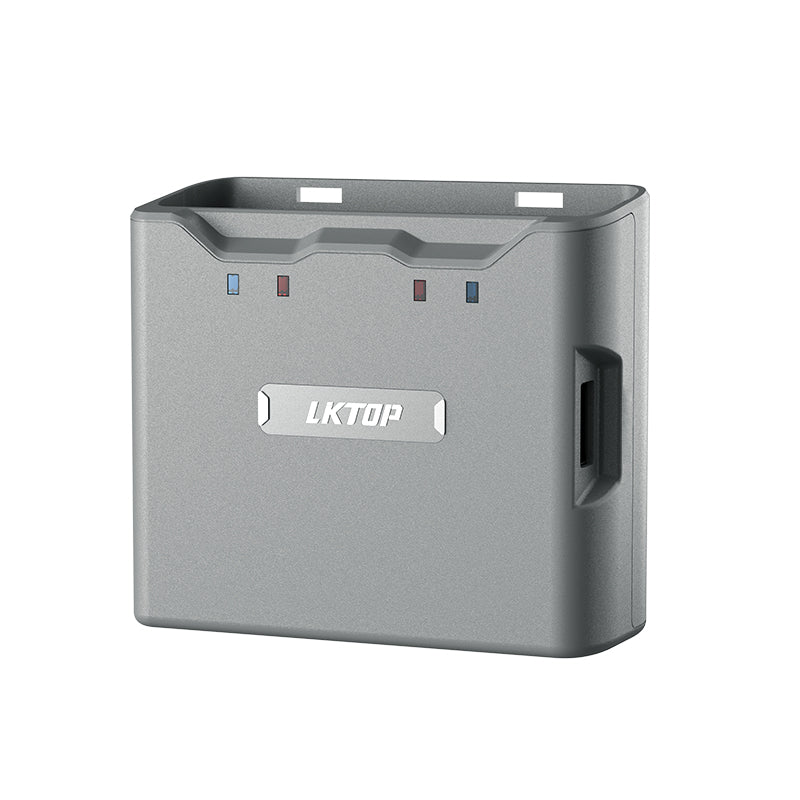 LKTOP Mini 4K/Mini 2 Series Battery Charging Hub, Parallel Charge Dual Batteries, with Discharging Mode (USB-A to USB-C Cable Included))