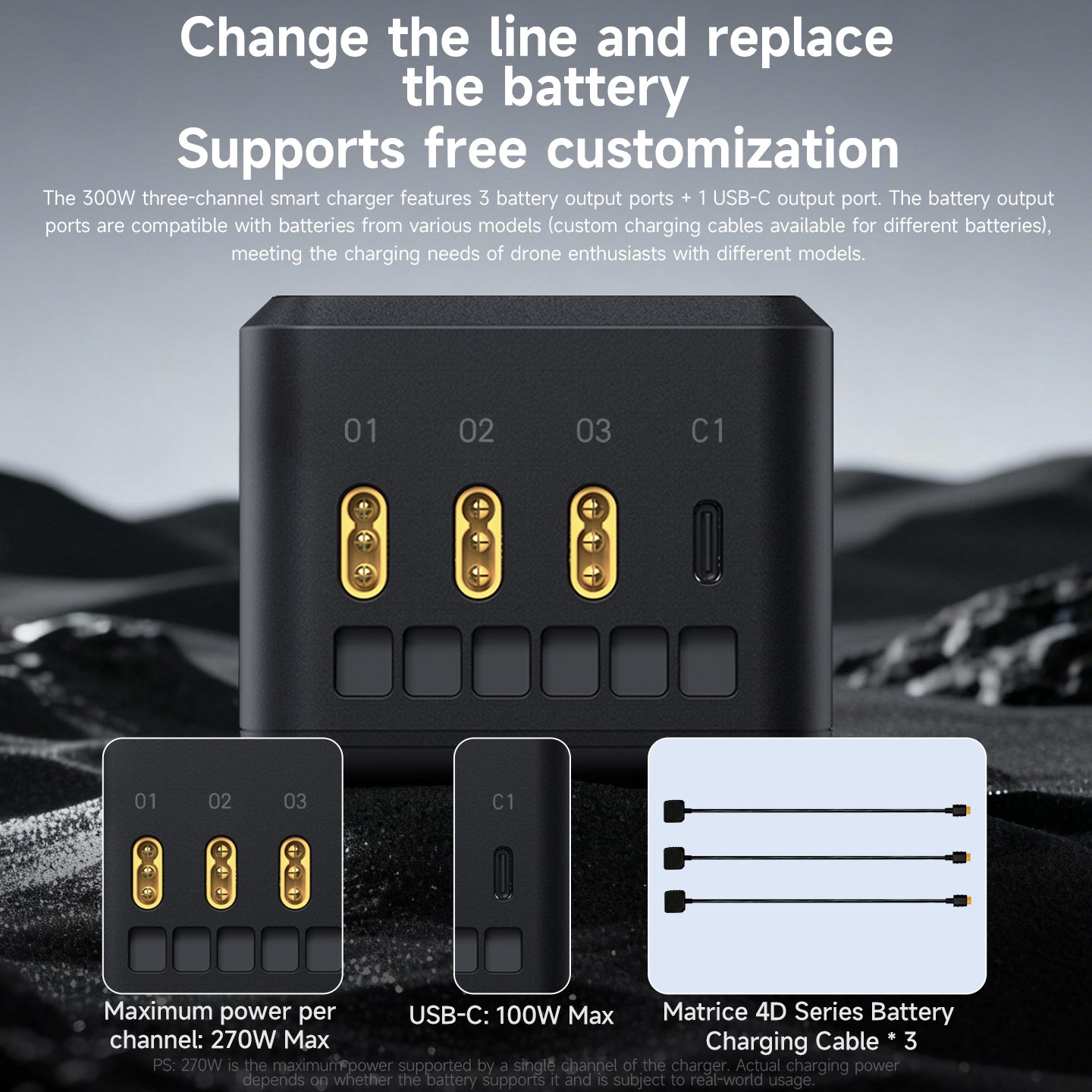 LKTOP 300W Matrice 4D/4TD Parallel Charging Hub