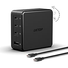 Drone-specific Super Fast Battery Charger for DJI 100W USB-C Power Adapter 2-Port Charging for DJI Mavic 4 Pro/Mavic 3/Air 3/Mini/Avata/Flip/Neo Series Drone/Charging Hub, Camera (No Power Loss)