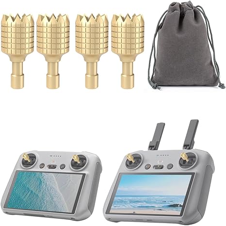 LKTOP 3 Pairs RC/RC2 Remote Controller Joysticks (Gray, Gold, Black), Mini 3/Mini 3 Pro/Mini 4 Pro/Air 3/Air 2S/Mavic 4 Pro/Mavic 3/Mavic 3 Pro/Mavic 3 Classic Remote Controller Sticks Rocker Replacement Accessories