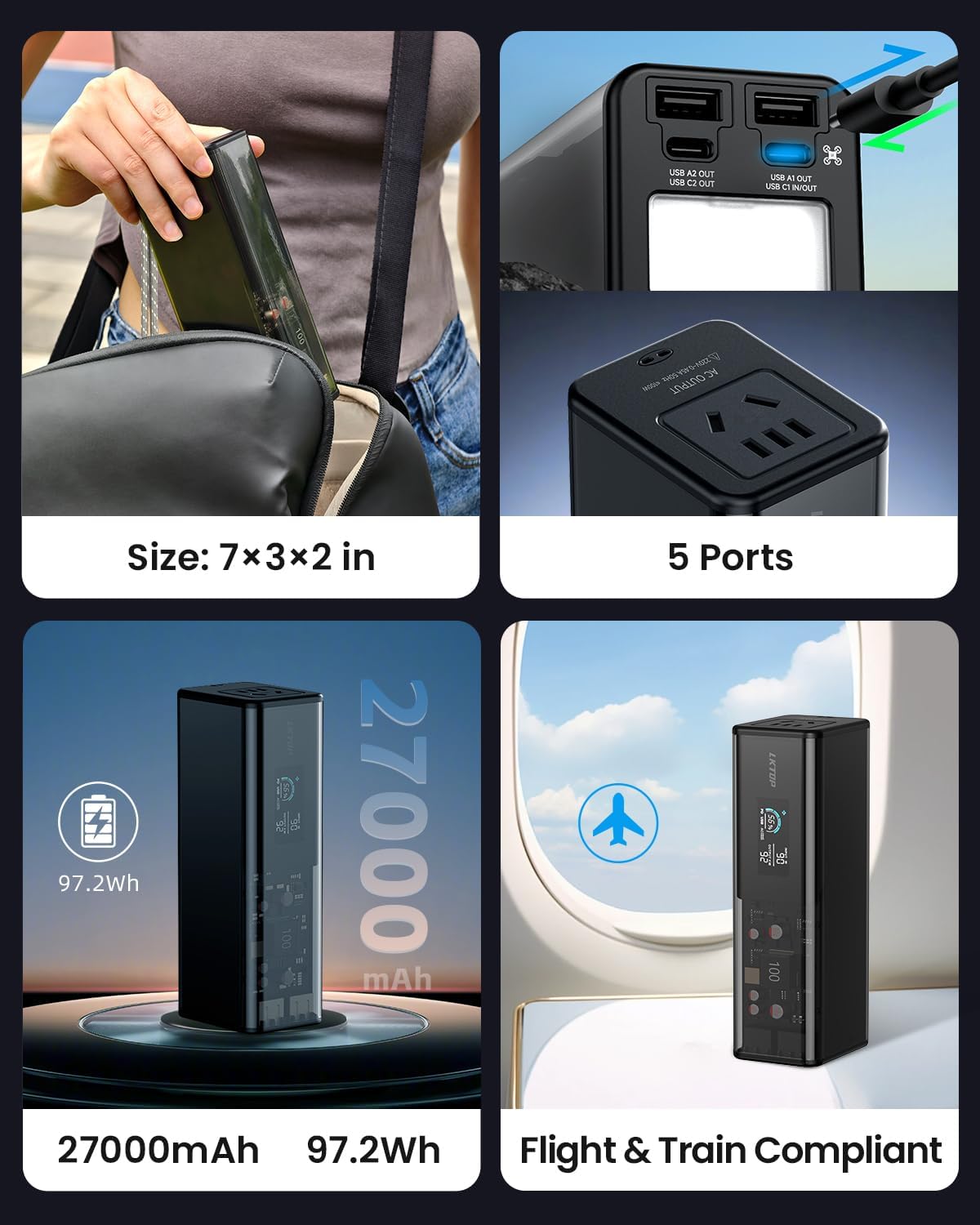 LKTOP POWER K1S 27000mAh Power Bank