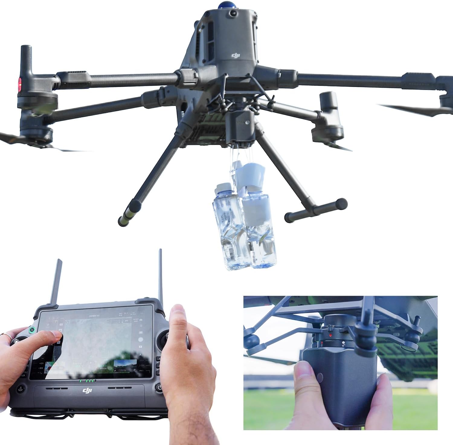 LKTOP Payload Drop System for DJI Matrice M350/M400 – 4-Stage Airdrop Device for Delivery, Rescue & Fishing (Max Load 55lb)