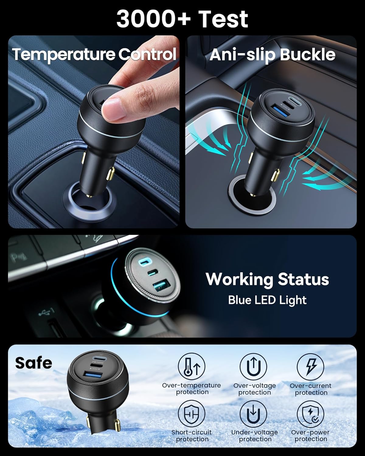 LKTOP 130W Drone Car Charger for DJI