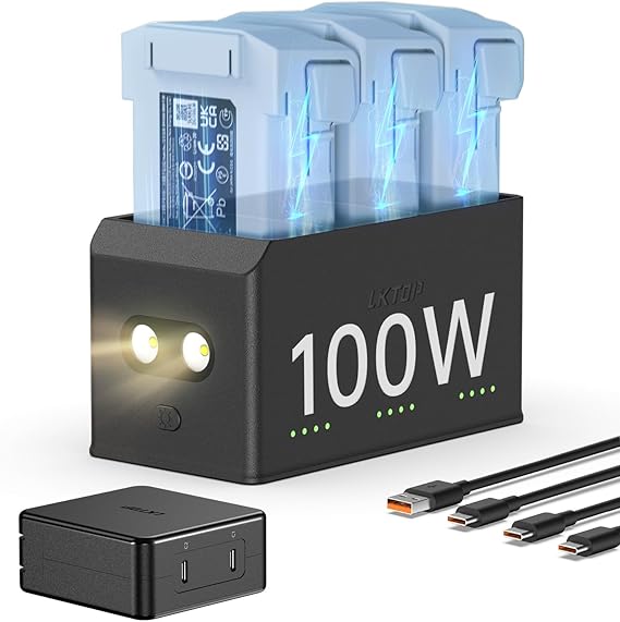 LKTOP 100W Fast Charging Hub for DJI Mini 5 Pro/Mini 4 Pro/Mini 3 Series