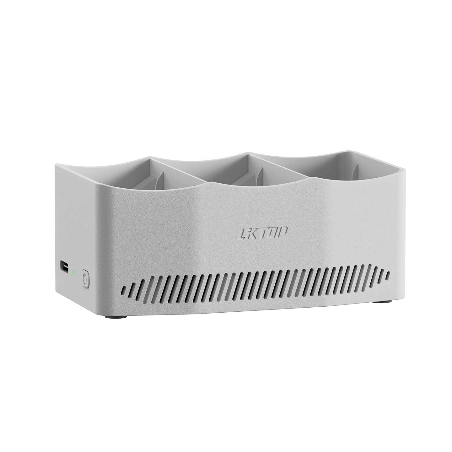 LKTOP 65W Flip Parallel Charging Hub, Three-Way Battery Charger with Storage Mode, Compatible with DJI Flip, Charge 3 Batteries Simultaneously in just 86 Min