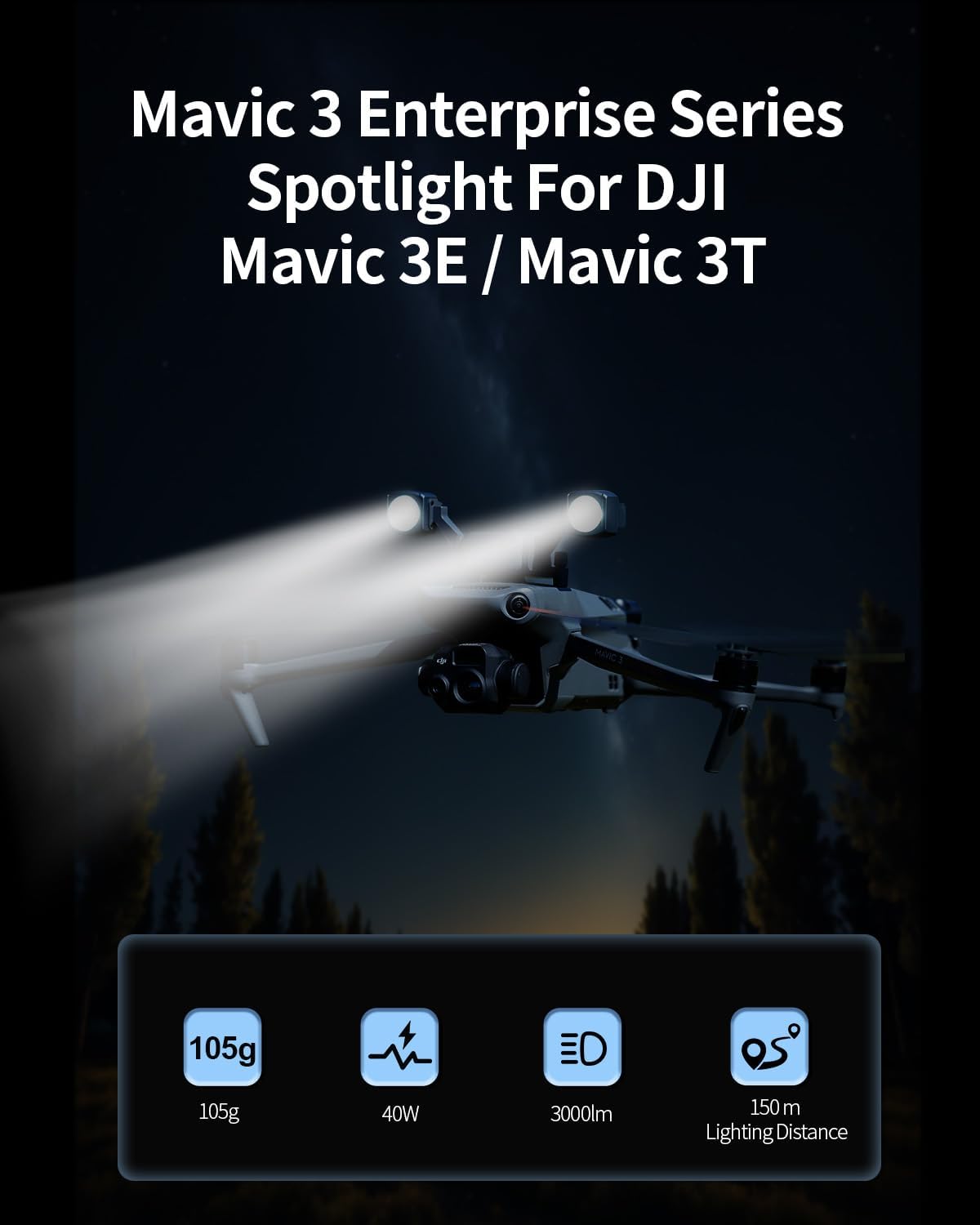LKTOP Mavic 3 Enterprise Drone Spotlight for DJlMavic 3T/Mavic 3E Strobe Light Accessories