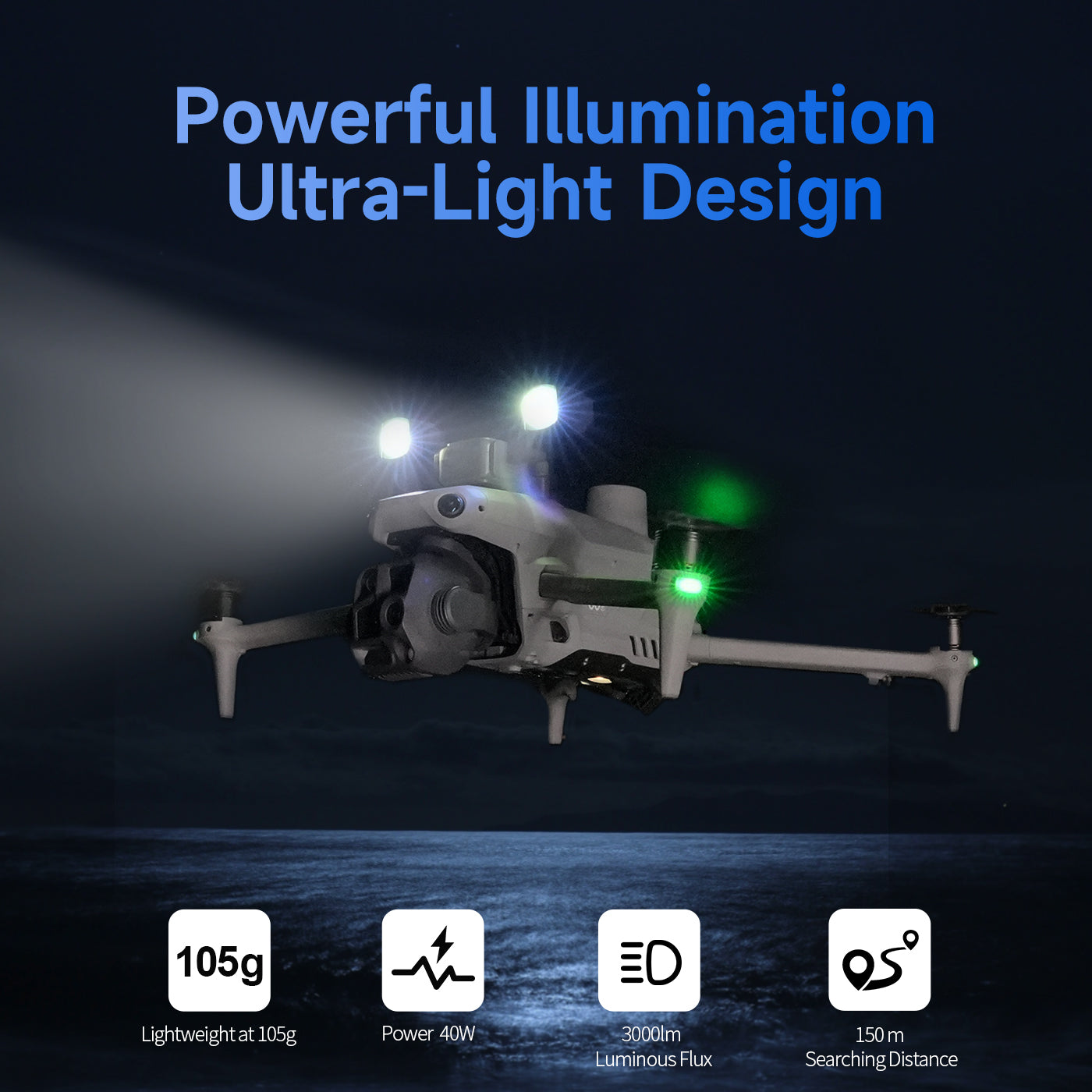 LKTOP Matrice Enterprise Spotlight Drone Strobe Light for DJI Mavic 3E / 3T and DJI Matrice 4E / 4T series