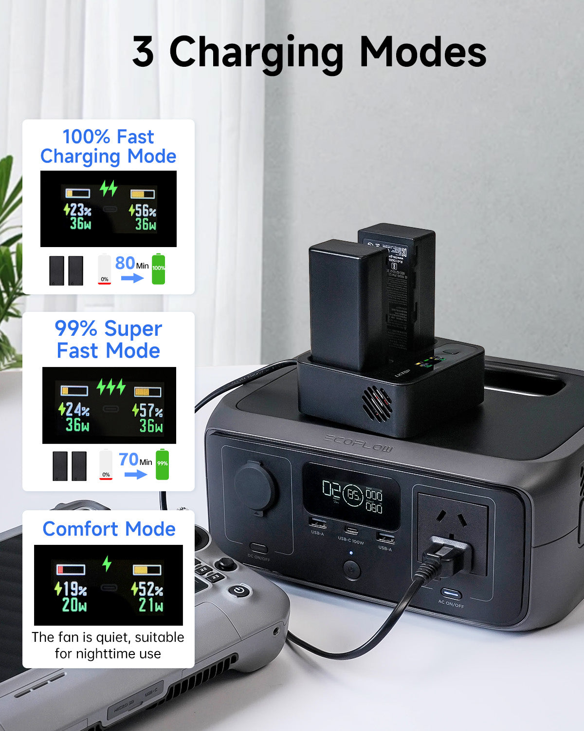 LKTOP Replacement DJI WB37 Battery Charging Hub