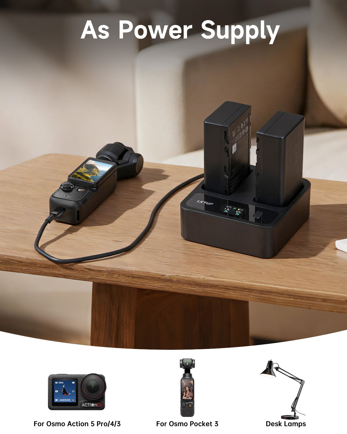 LKTOP Replacement DJI WB37 Battery Charging Hub