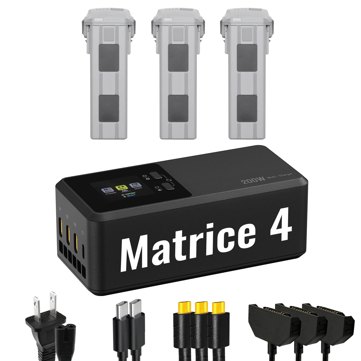 LKTOP 200W Smart Three-Way Charger for DJI Matrice 4T/4E