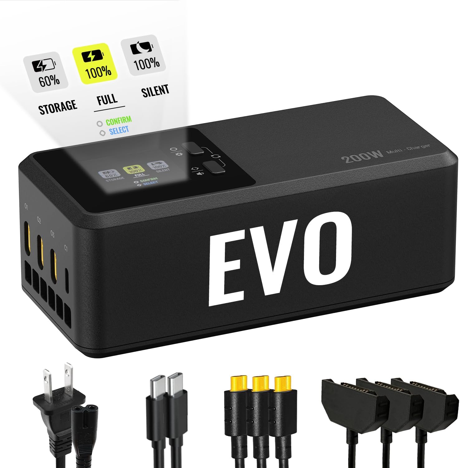 LKTOP 200W Smart Three-Way Charger for Autel EVO Max/II 2 V2 Enterprise Series