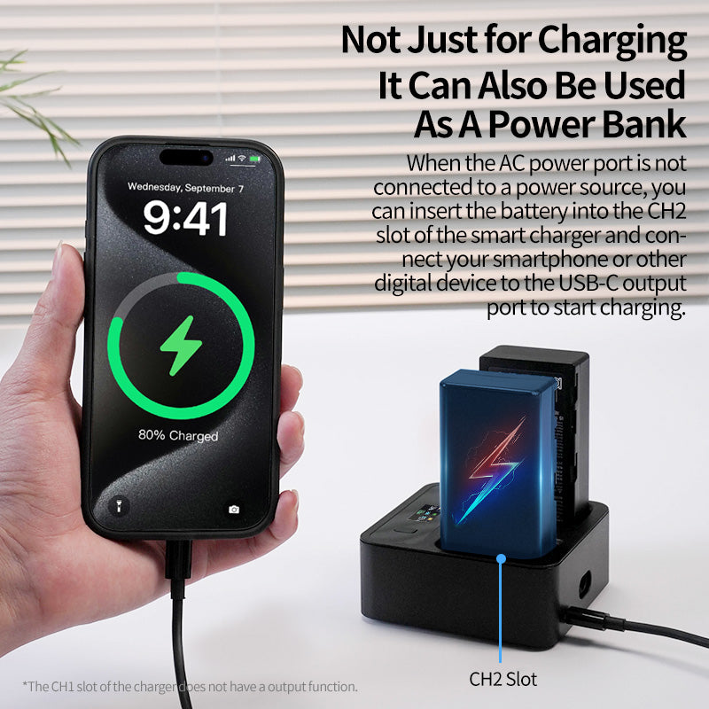 LKTOP Replacement DJI WB37 Battery Charging Hub 72W USB-C Fast Charger Power Adapter for DJI WB37 Intelligent Battery, with Fast Charging/Discharging/Comfort Mode (Parallel Charge 2 Batteries: 80 min)