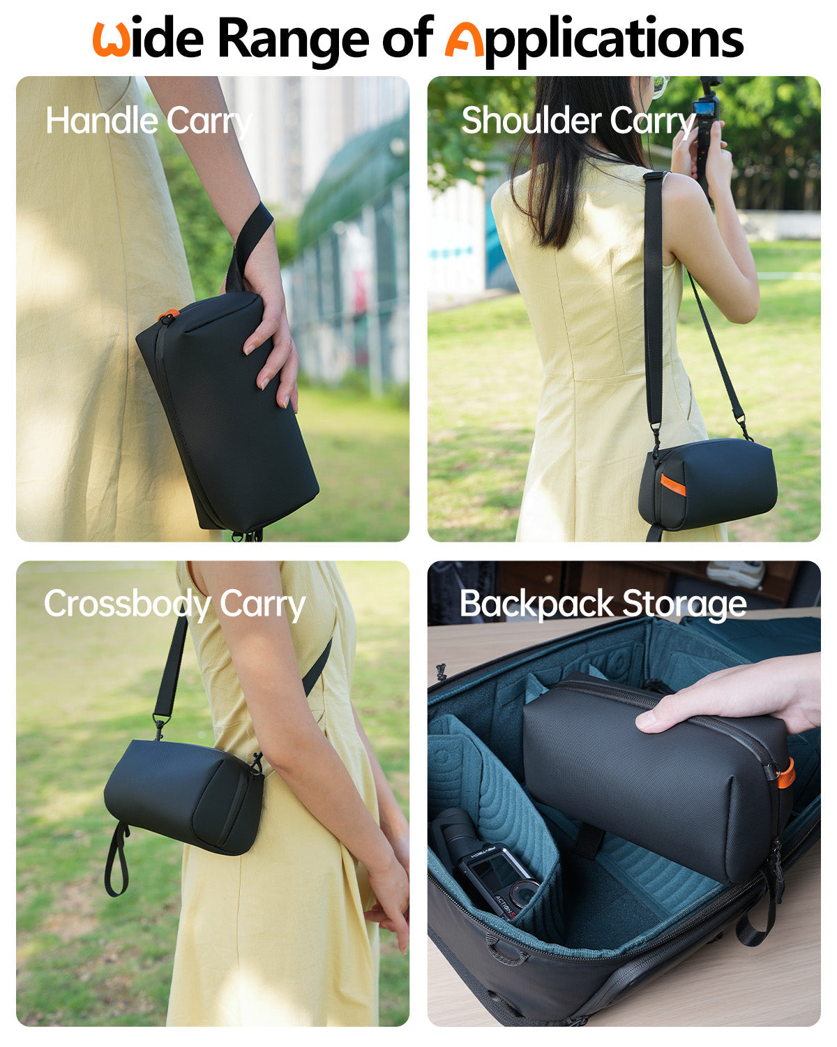 LKTOP Portable Camera Bag for Action Cameras and Content Creators