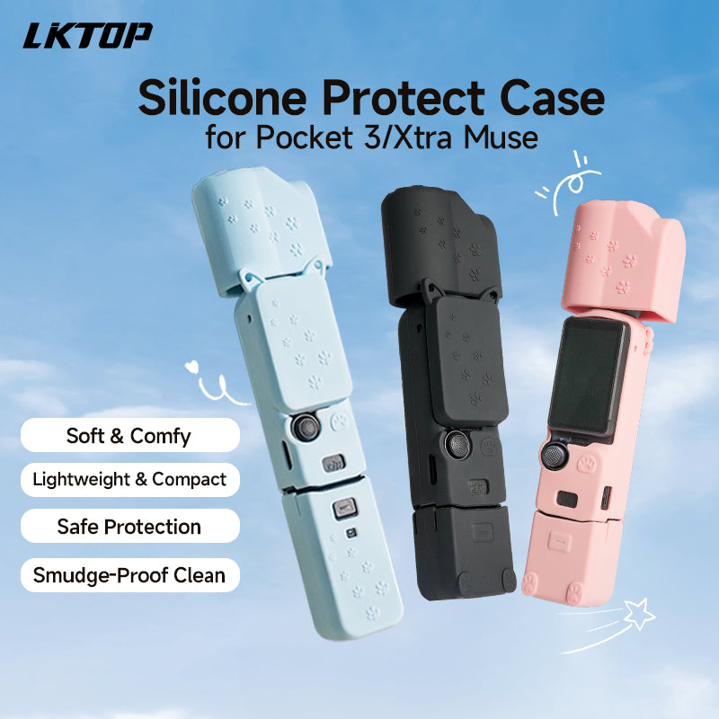 LKTOP Silicone Protective Case for DJI Osmo Pocket 3 & Xtra Muse