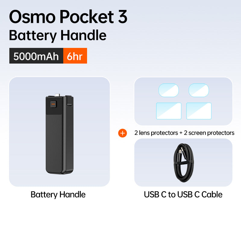 LKTOP Pocket 3 Battery Handle - A Custom-Designed Fit for Your Pocket 3