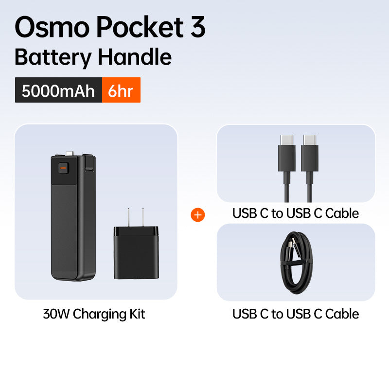 LKTOP Pocket 3 Battery Handle - A Custom-Designed Fit for Your Pocket 3