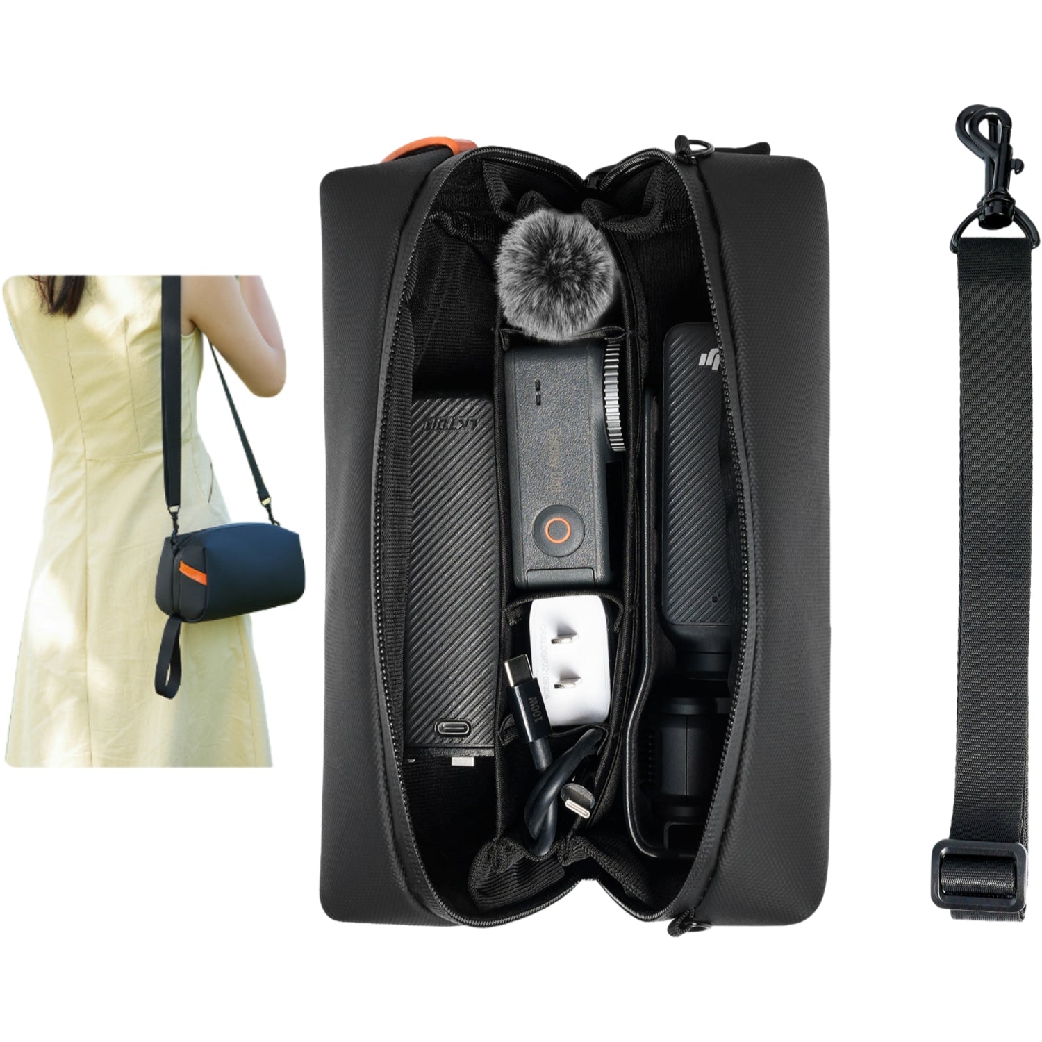 LKTOP Portable Camera Bag for Action Cameras and Content Creators