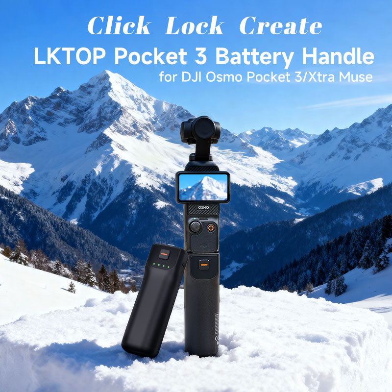 LKTOP Pocket 3 Battery Handle for DJI Osmo Pocket 3/Xtra Muse