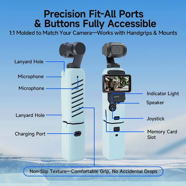 LKTOP Silicone Protective Case for DJI Osmo Pocket 3 & Xtra Muse