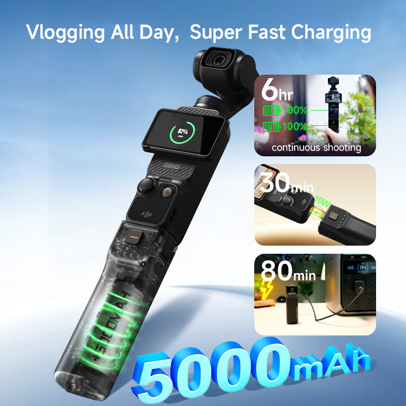 LKTOP Pocket 3 Battery Handle for DJI Osmo Pocket 3/Xtra Muse