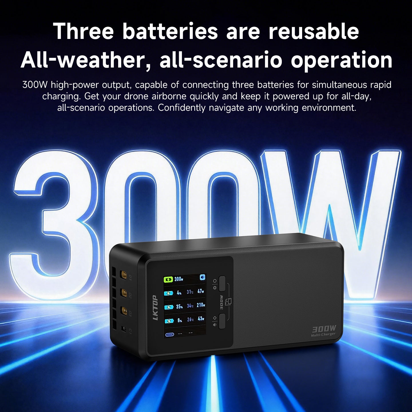 LKTOP 300W Matrice 4D/4TD Parallel Charging Hub