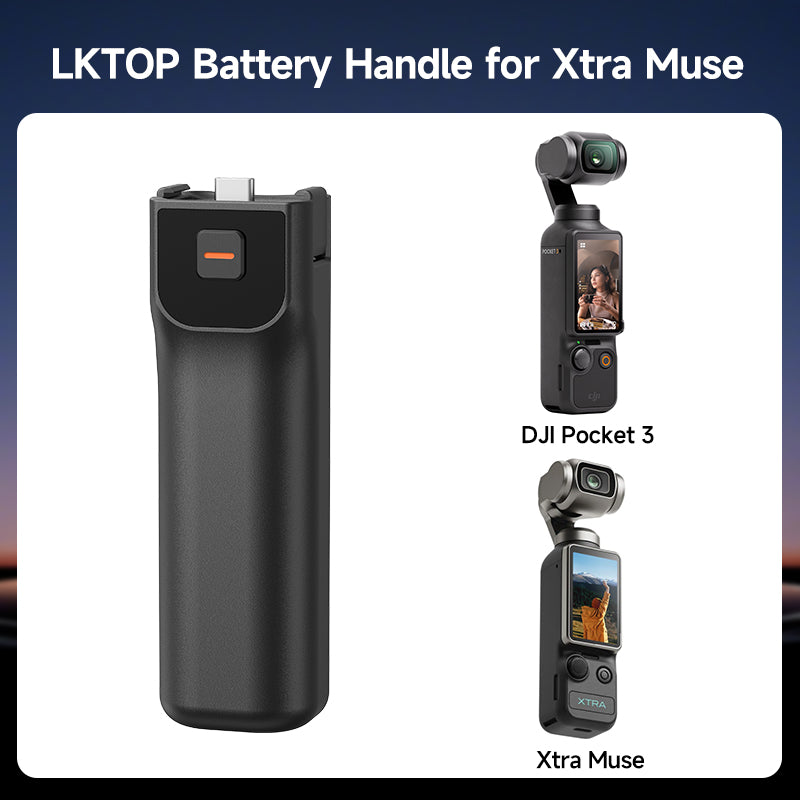 LKTOP Pocket 3 Battery Handle for DJI Osmo Pocket 3/Xtra Muse