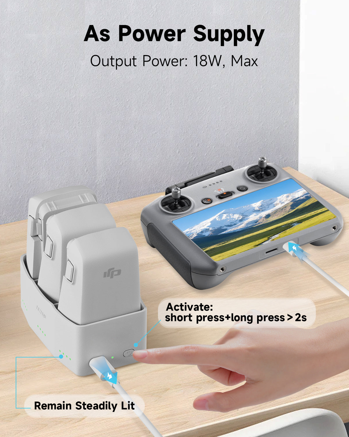 LKTOP 65W Flip Parallel Charging Hub Kit for DJI Flip Drone