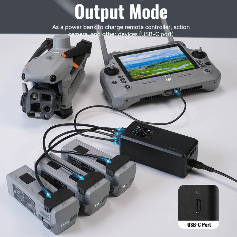LKTOP 200W Smart Three-Way Charger for DJI Matrice 4T/4E