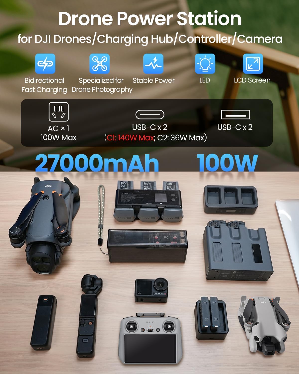 LKTOP POWER K1S 27000mAh Power Bank