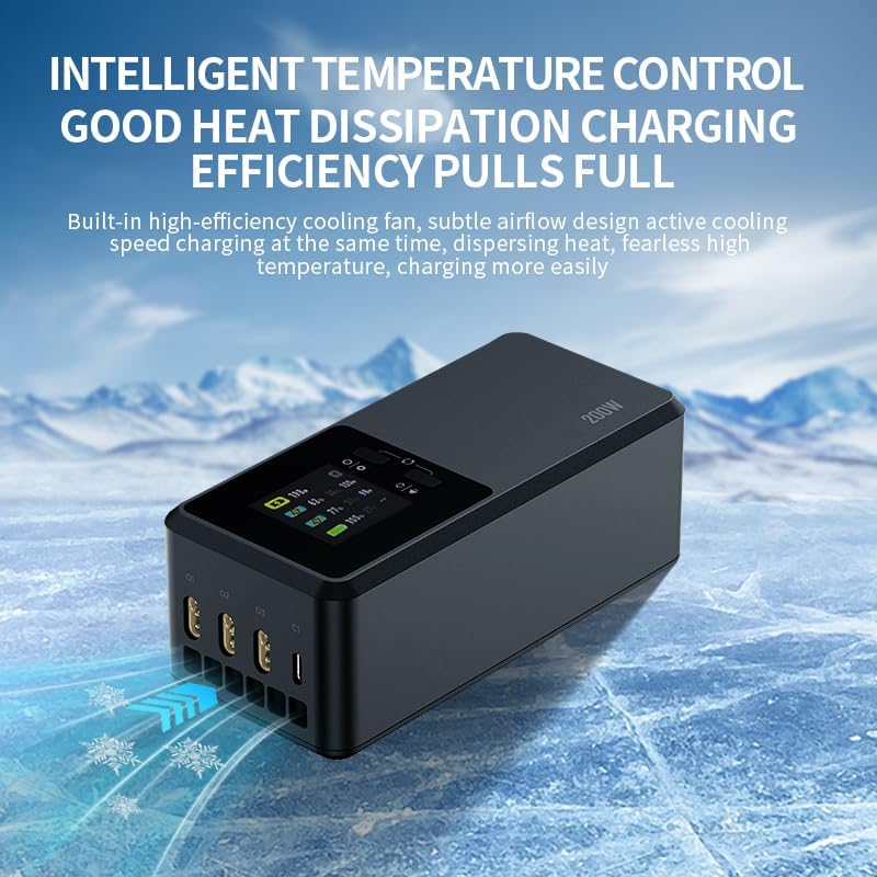 LKTOP 200W Smart Three-Way Charger for DJI Mavic 4 Pro