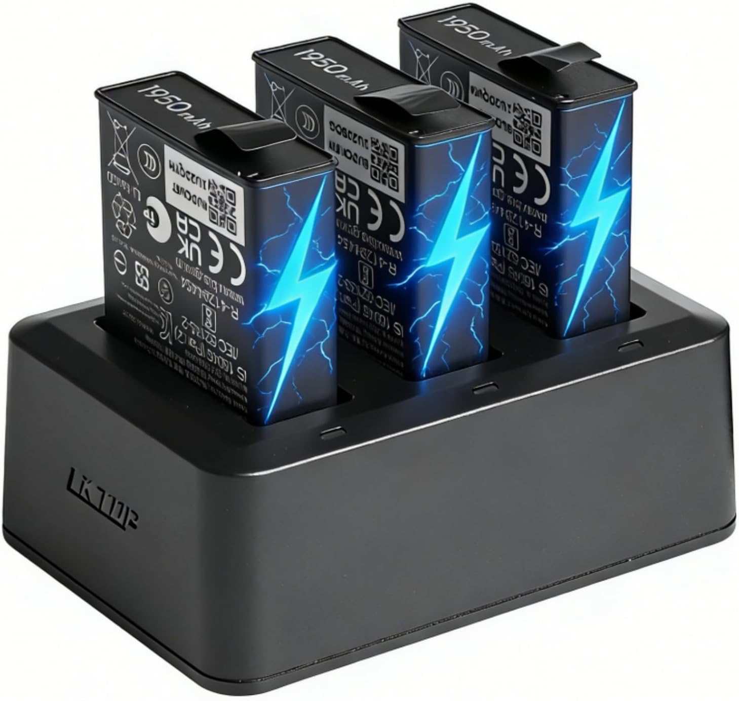 LKTOP Action Series Parallel Charging Hub for DJl Osmo 360/Osmo Action 6/5 Pro/4/3 Series Batteries