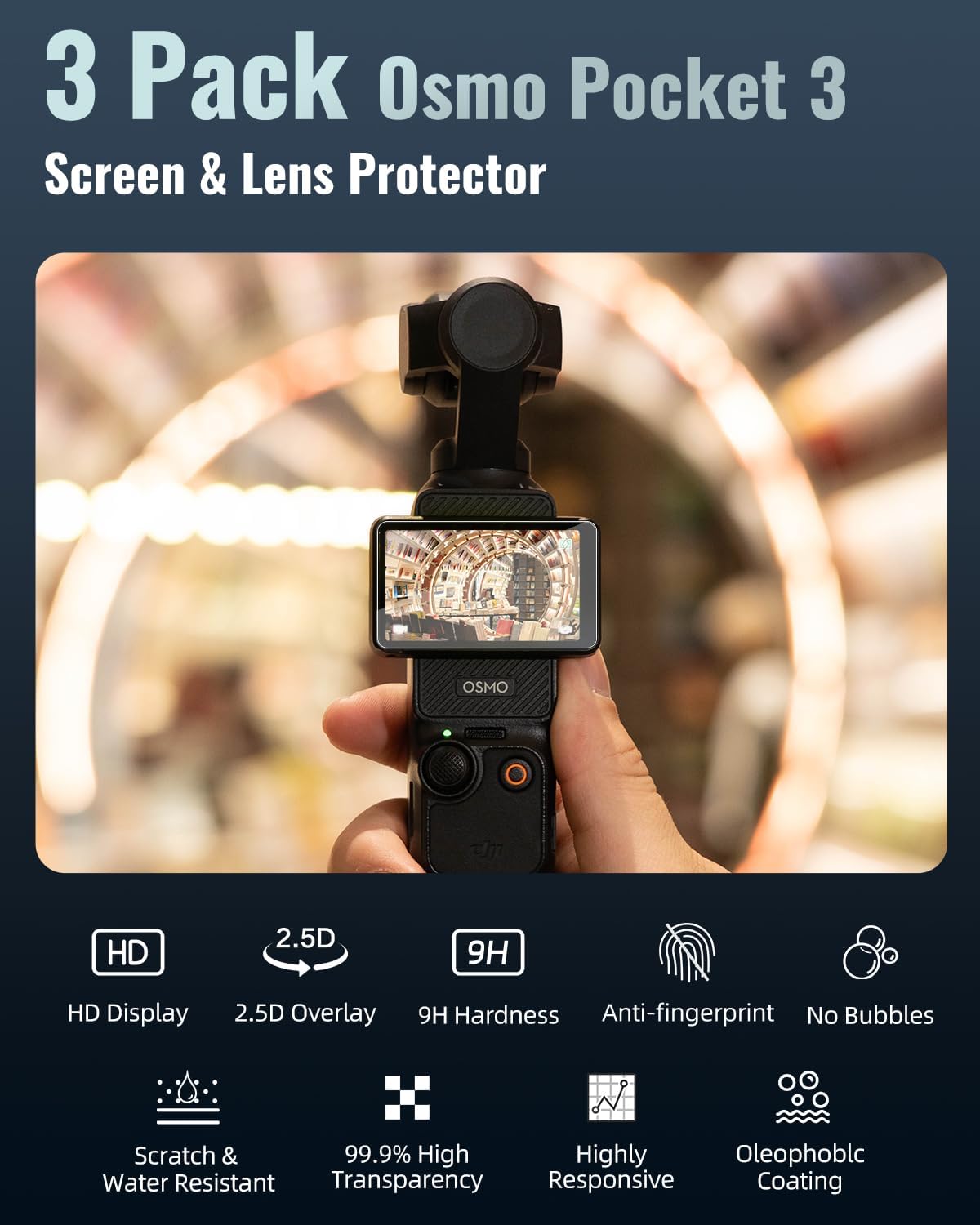 LKTOP Screen Protector For DJI Osmo Pocket 3