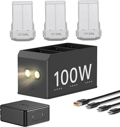 LKTOP 100W Fast Charging Hub for DJI Mini 5 Pro/Mini 4 Pro/Mini 3 Series