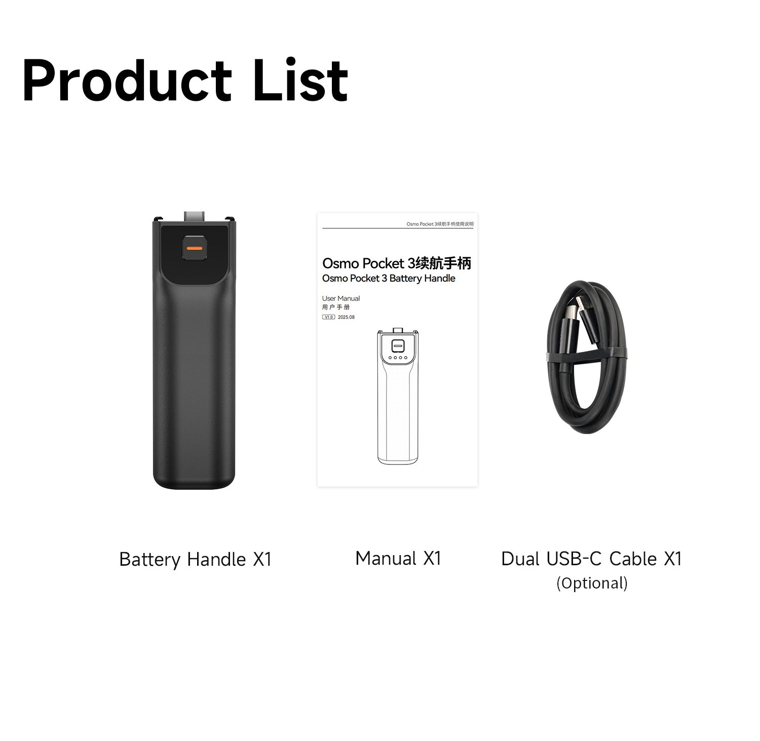 LKTOP Pocket 3 Battery Handle for DJI Osmo Pocket 3