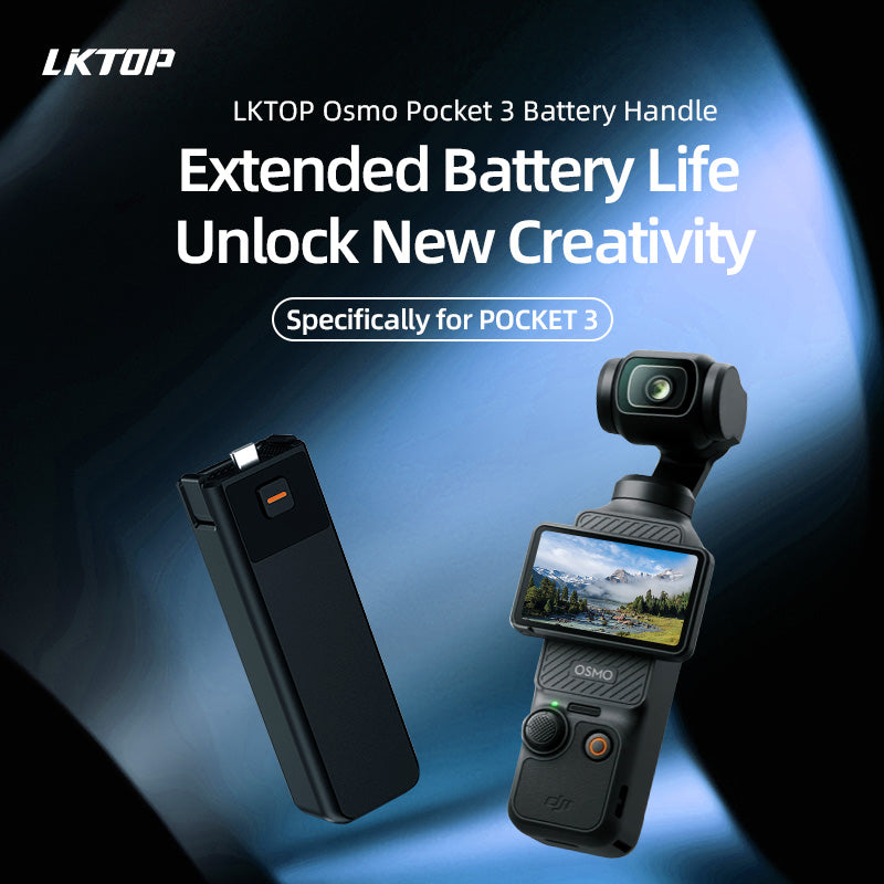 LKTOP Pocket 3 Battery Handle - A Custom-Designed Fit for Your Pocket 3