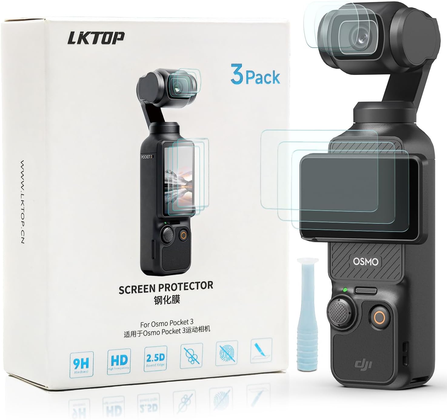 LKTOP Screen Protector For DJI Osmo Pocket 3