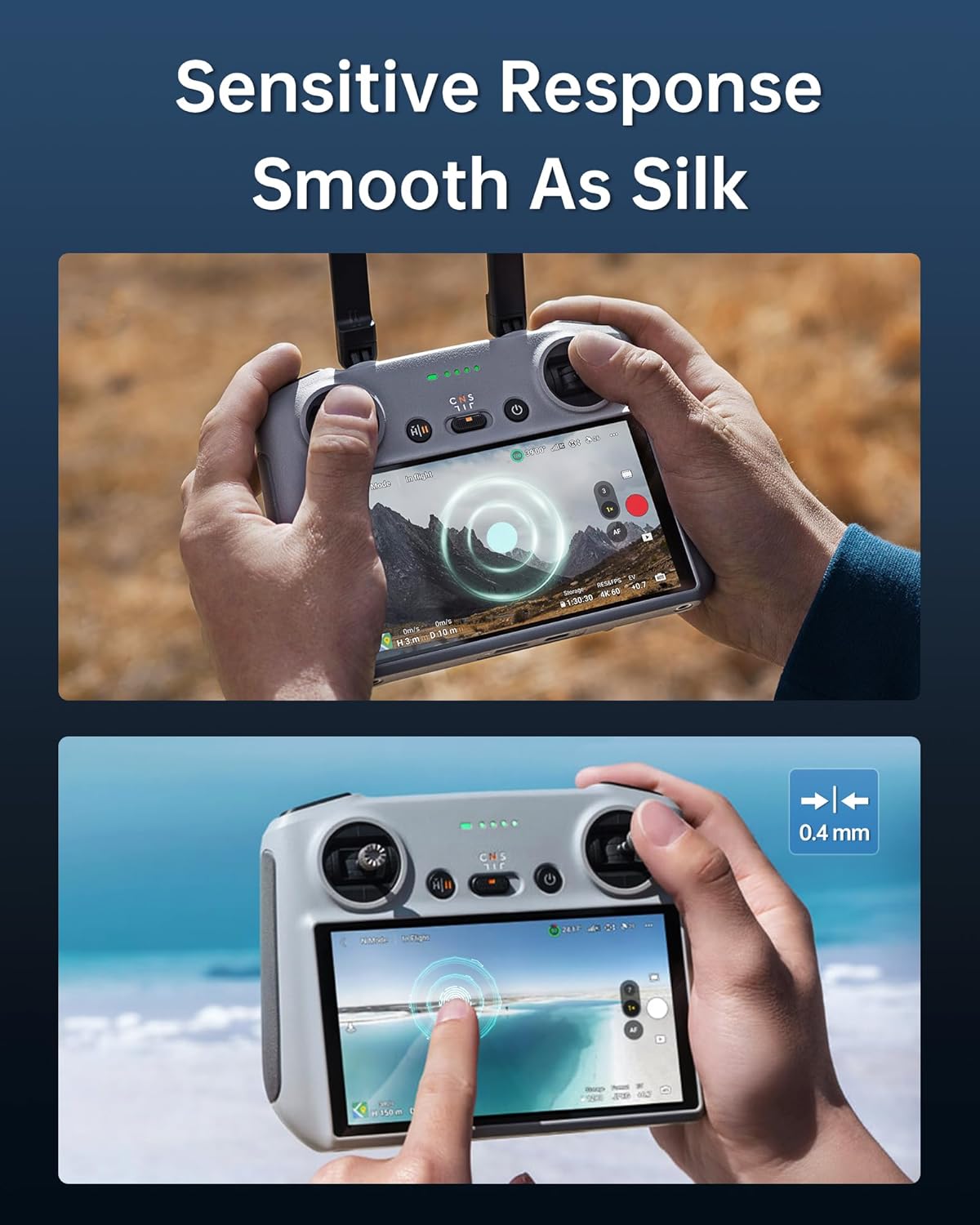 LKTOP 3 Pack Screen Protector for DJI RC/RC 2 Remote Controller, Mini 4 Tempered Glass Anti-Glare Film for DJI Mini 4 Pro, Mavic 3 Series, Air 3, Air 2S Drone