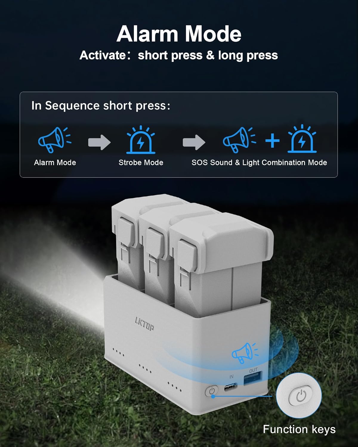 LKTOP 37W Mini 4 Pro/Mini 3 Series Battery Charging Hub