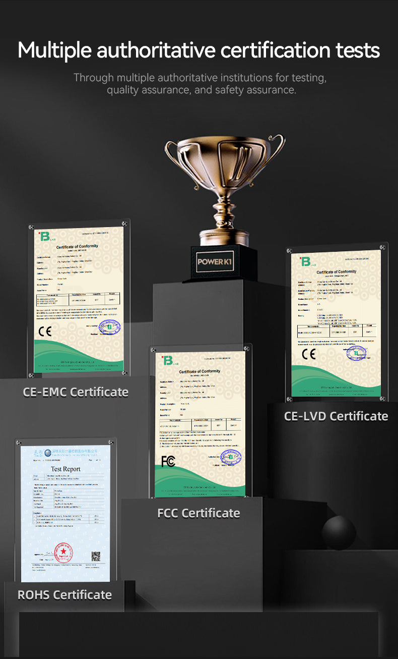 LKTOP K1 60000mAh Power Bank , 2 USB-A Ports and 2 USB-C Ports, Super Large Capacity，Supports Charging 4 Devices Simultaneously, With Side Fill Light