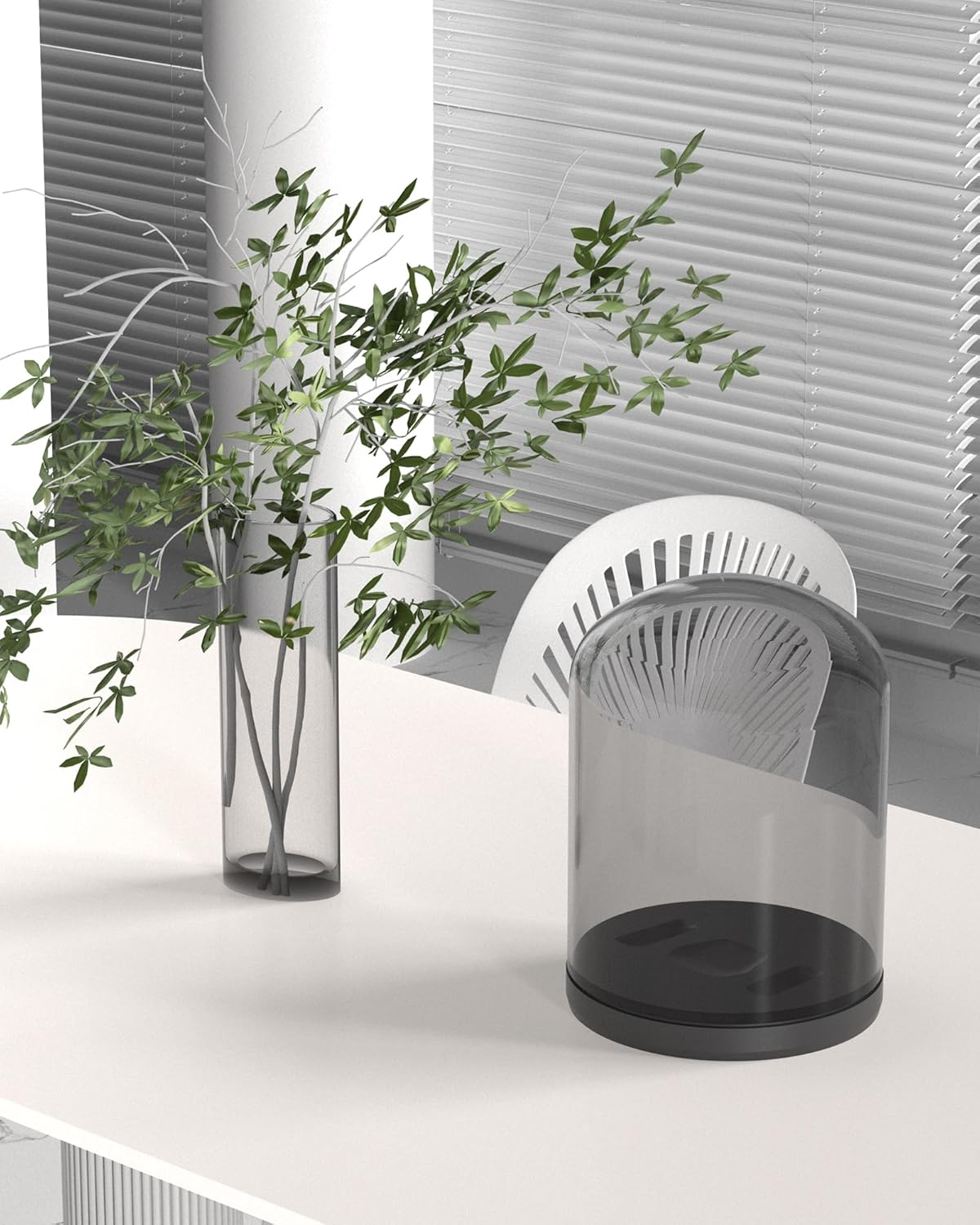 LKTOP Mini 4 Pro/Mini 3 Series Drone Display Stand (Gray), Glass Holder Base Dome Dustproof Cover for Storage/Collection/Gift/Home Decoration, No Charging Function