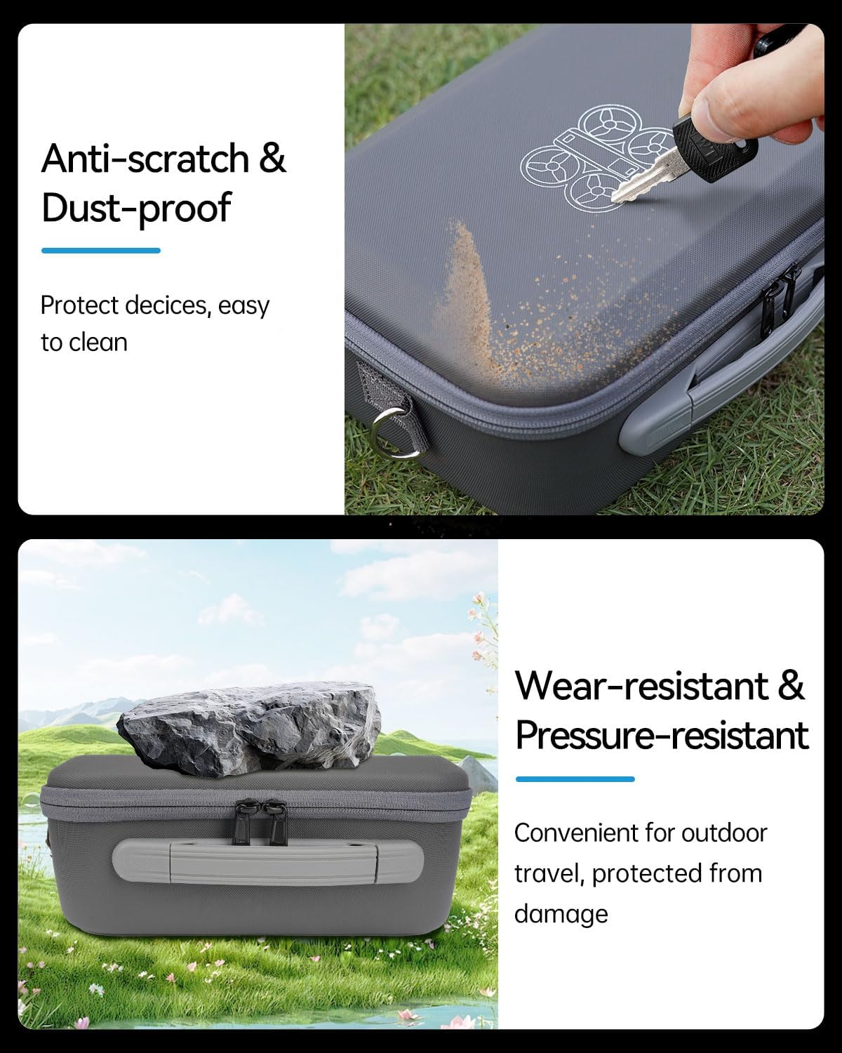 LKTOP Carrying Case for DJI Neo Fly More Combo, Portable PU Leather Shoulder Bag, Waterproof Storage Bag with Adjustable Strap for DJI Neo Drone, RC-N3/N2 Remote Controller, Battery, Charging Hub