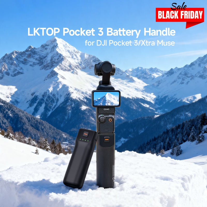 LKTOP Pocket 3 Battery Handle for DJI Osmo Pocket 3/Xtra Muse