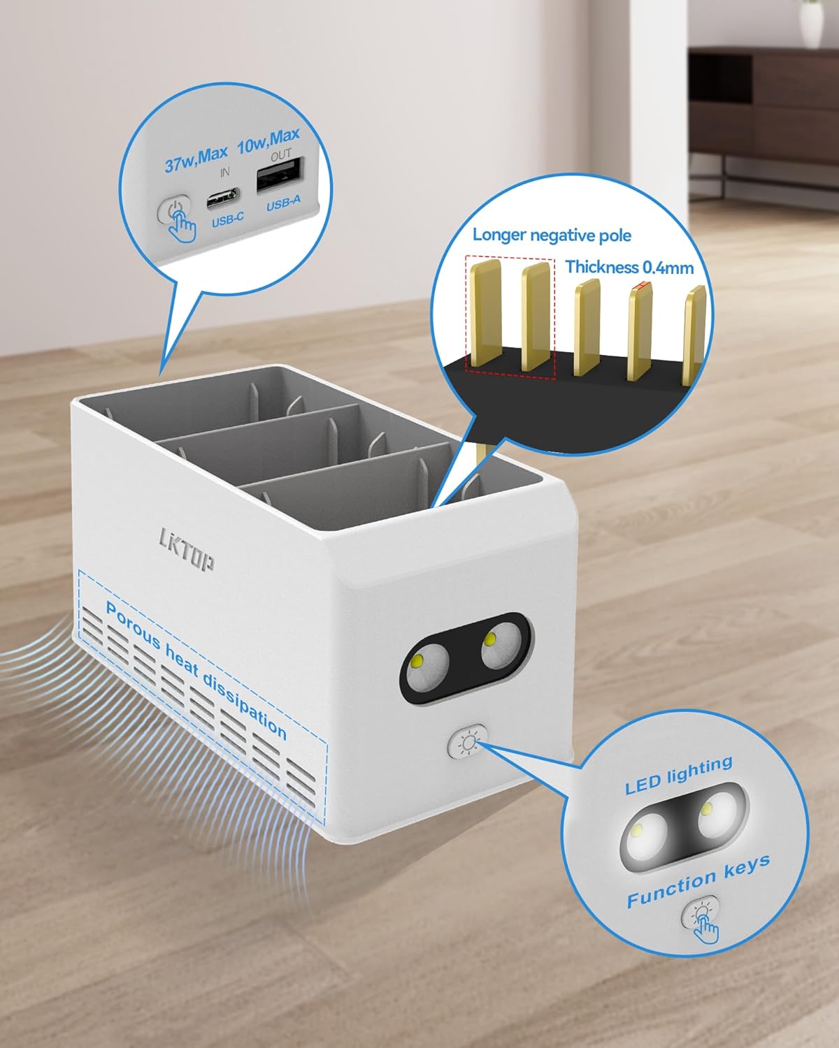 LKTOP 37W Mini 4 Pro/Mini 3 Series Battery Charging Hub