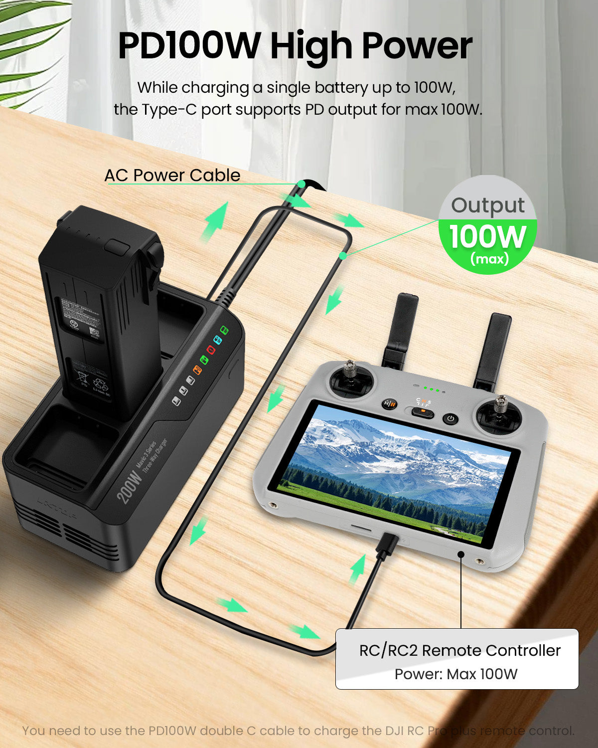 LKTOP 200W Mavic 3 Series Battery Charging Hub with Stickers 3.5X Fast Charger for DJI Mavic 3 Series