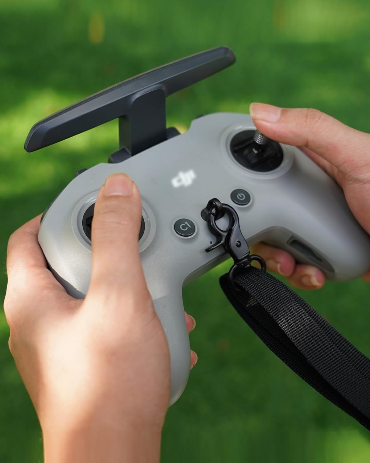 LKTOP Adjustable PU Leather Lanyard Neck Strap for DJI FPV Remote Controller 3/2, RadioMaster TX12, Jumper T18 (50-63'') , Compatibility:  DJI Avata/Avata 2, FPV, Phantom 3/4, O3/4 Air Unit, Inspire 2/1/Pro Drone