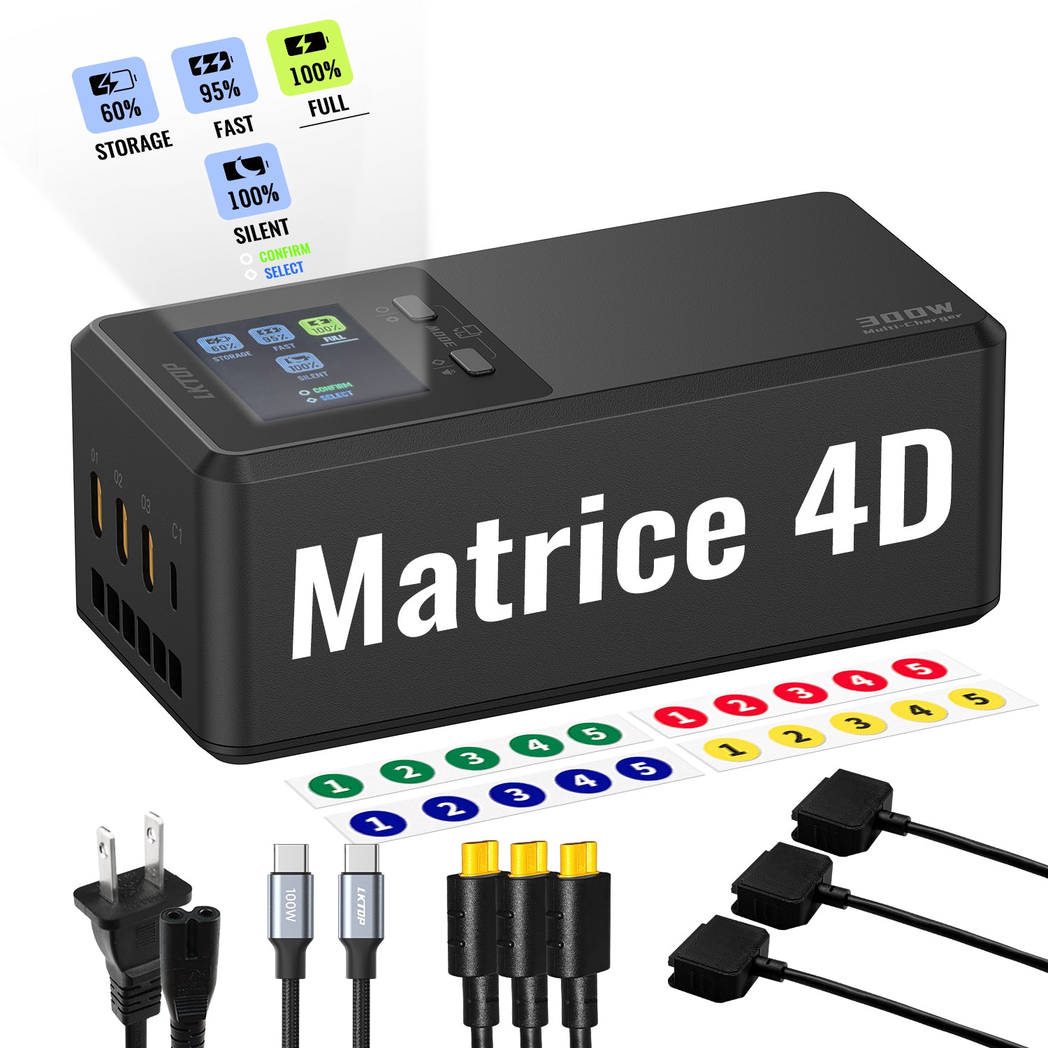 LKTOP 300W Matrice 4D/4TD Parallel Charging Hub
