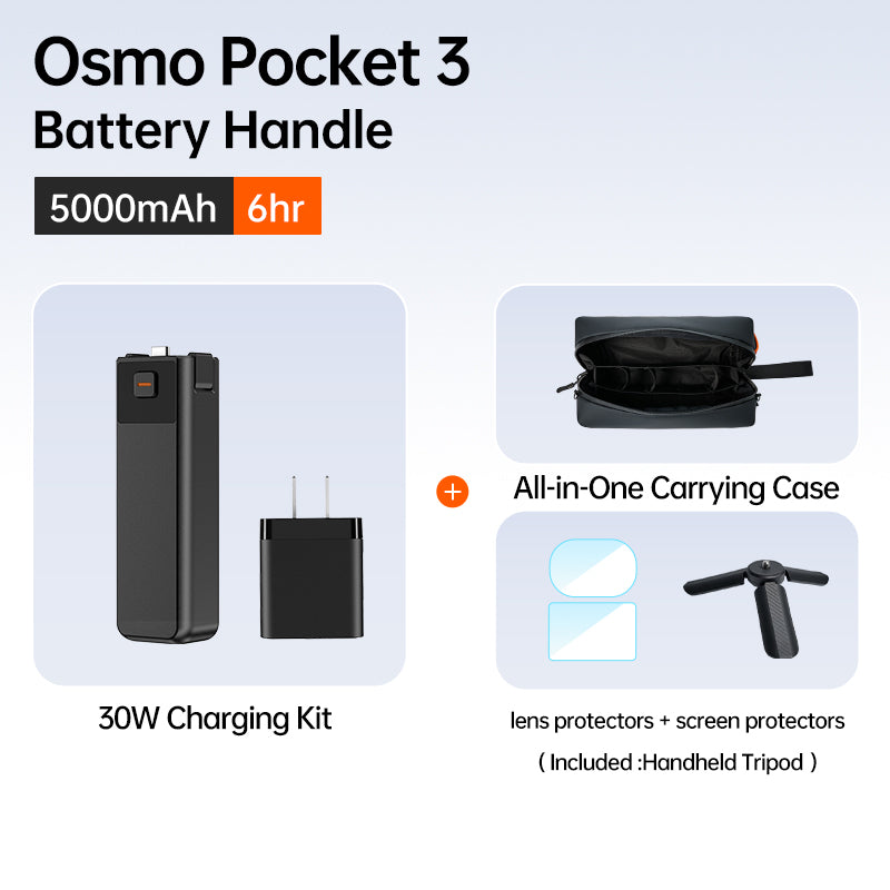 LKTOP Pocket 3 Battery Handle - A Custom-Designed Fit for Your Pocket 3